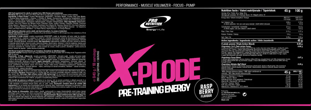 X-plode | Sustine activitatile fizice intense » pronutrition.ro