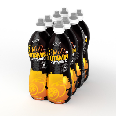 BCAA Glutamin + Vitamin C Pack - Orange 8 x 600 ml