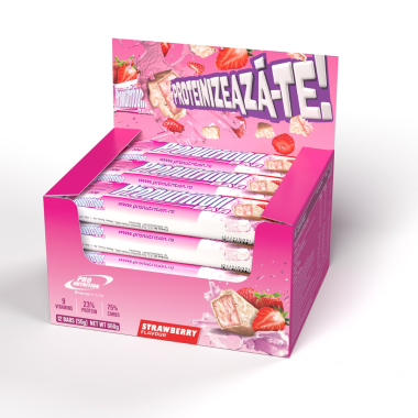 Batoane Proteice Pronutrition Bar Capsuni 12 batoane proteice