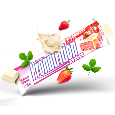 Baton Proteic Pronutrition Bar Capsuni 55 g