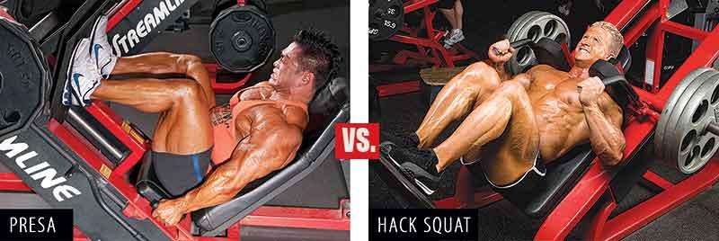 PRESĂ ÎNCLINATĂ VS HACK SQUAT